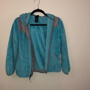 Child blue North Face fleece